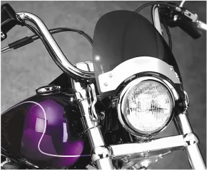 National Cycle Fork Mount Flyscreen Windshield - Chrome/Dark Smoke N2531 WP