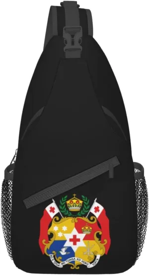 National Emblem Of Tonga Sling Backpack Travel Crossbody Casual Chest Shoulder Bag Fashion Fanny Pack