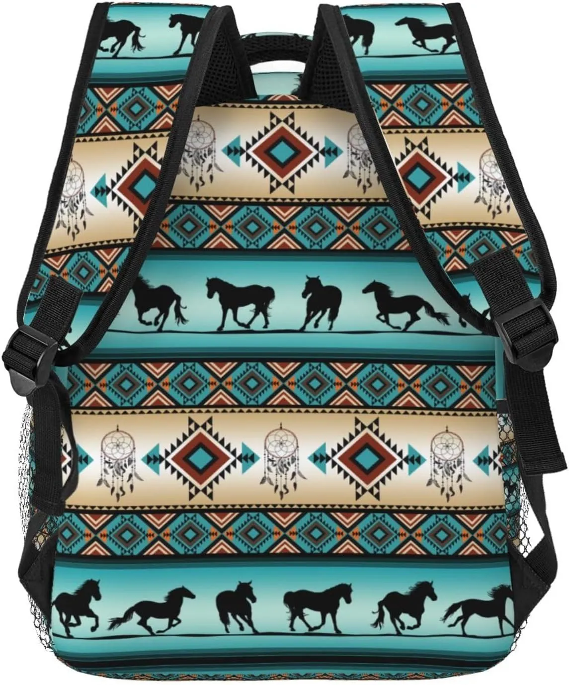 Navajo Horse Backpacks for Girls Boys Kids Aztec Backpack Tribal Print Bookbag Back to School Gifts Bag 2nd 3rd 4th 5th 6th Grade