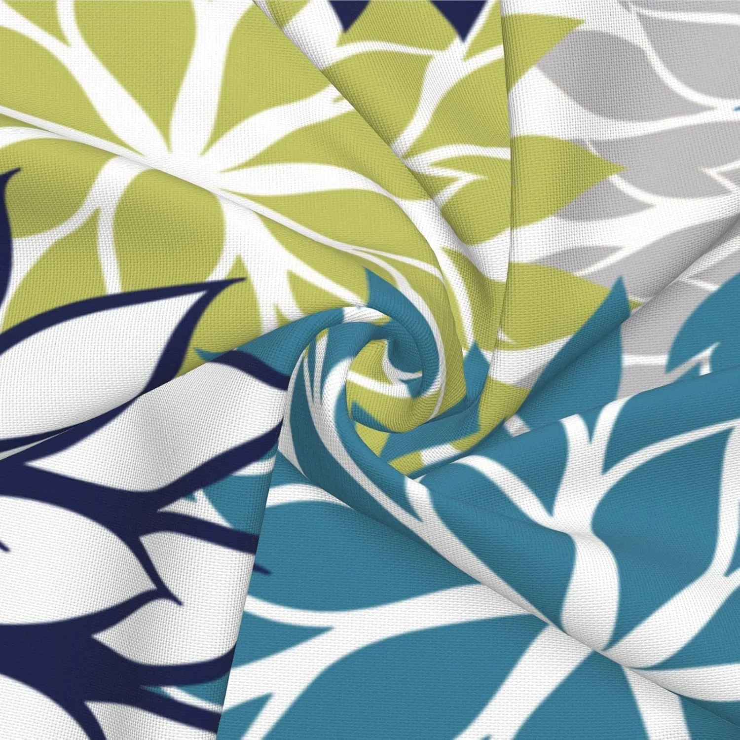 Navy Blue and Sage Green Gray Dahlia Throw Pillow Covers 18x18 Inch Spring Summer Outdoor Geometric Flower Decorative Pillows Cover Set of 2 Modern Pillowcase for Bed Couch Sofa Decor