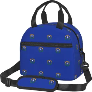 Nevada State Flag Insulated Lunch Bag Lunch Box For Women Men Reusable Tote For Office Gym Outings
