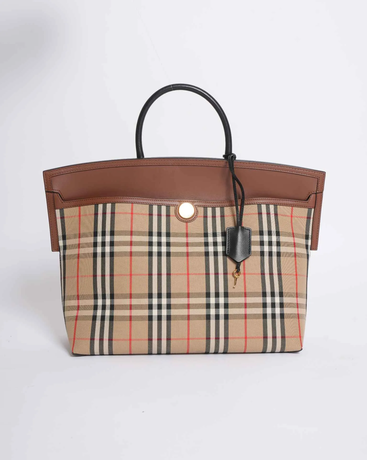 New  Burberry society top handle bag
