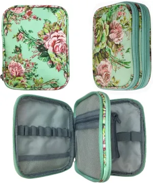 New Crochet Hook Case Without Hooks and Accessories, Zipper Storage Organizer Bag with Web Pockets for Various Crochet Needles/Knitting Accessories/Crochet Hook Kit Tools, Lightweight, Easy to Hold