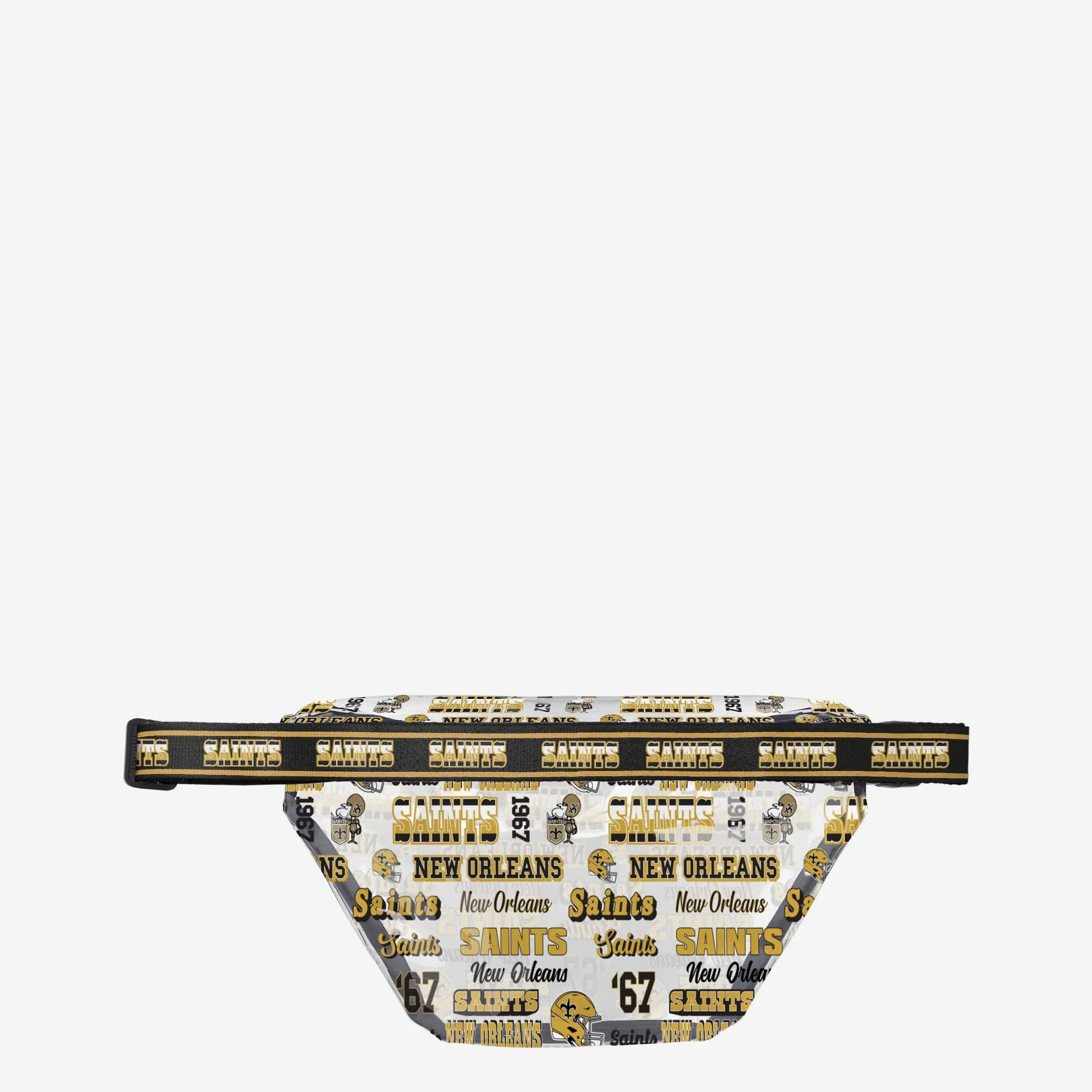New Orleans Saints Repeat Retro Print Clear Fanny Pack