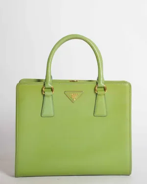New Prada Medium Aqua Galleria Saffiano Leather Bag