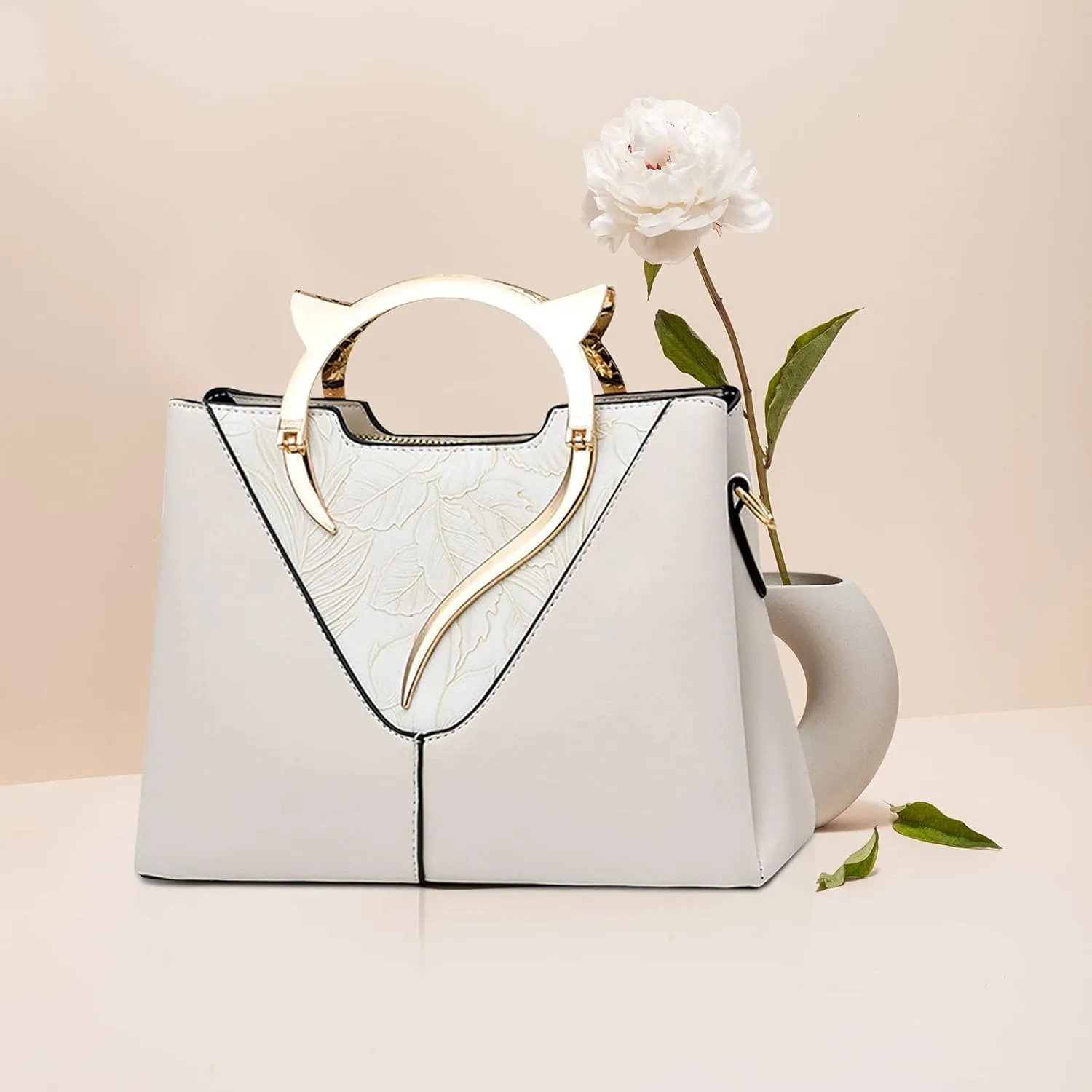 NICOLE & DORIS Fashion Handbags for Women Designer Cat Shape Handle Top-Handle Bags Crossbody Bag