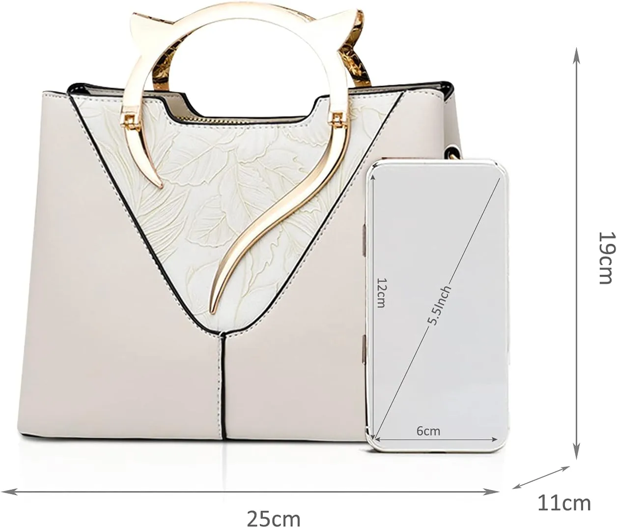 NICOLE & DORIS Fashion Handbags for Women Designer Cat Shape Handle Top-Handle Bags Crossbody Bag