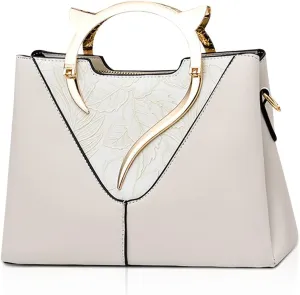 NICOLE & DORIS Fashion Handbags for Women Designer Cat Shape Handle Top-Handle Bags Crossbody Bag
