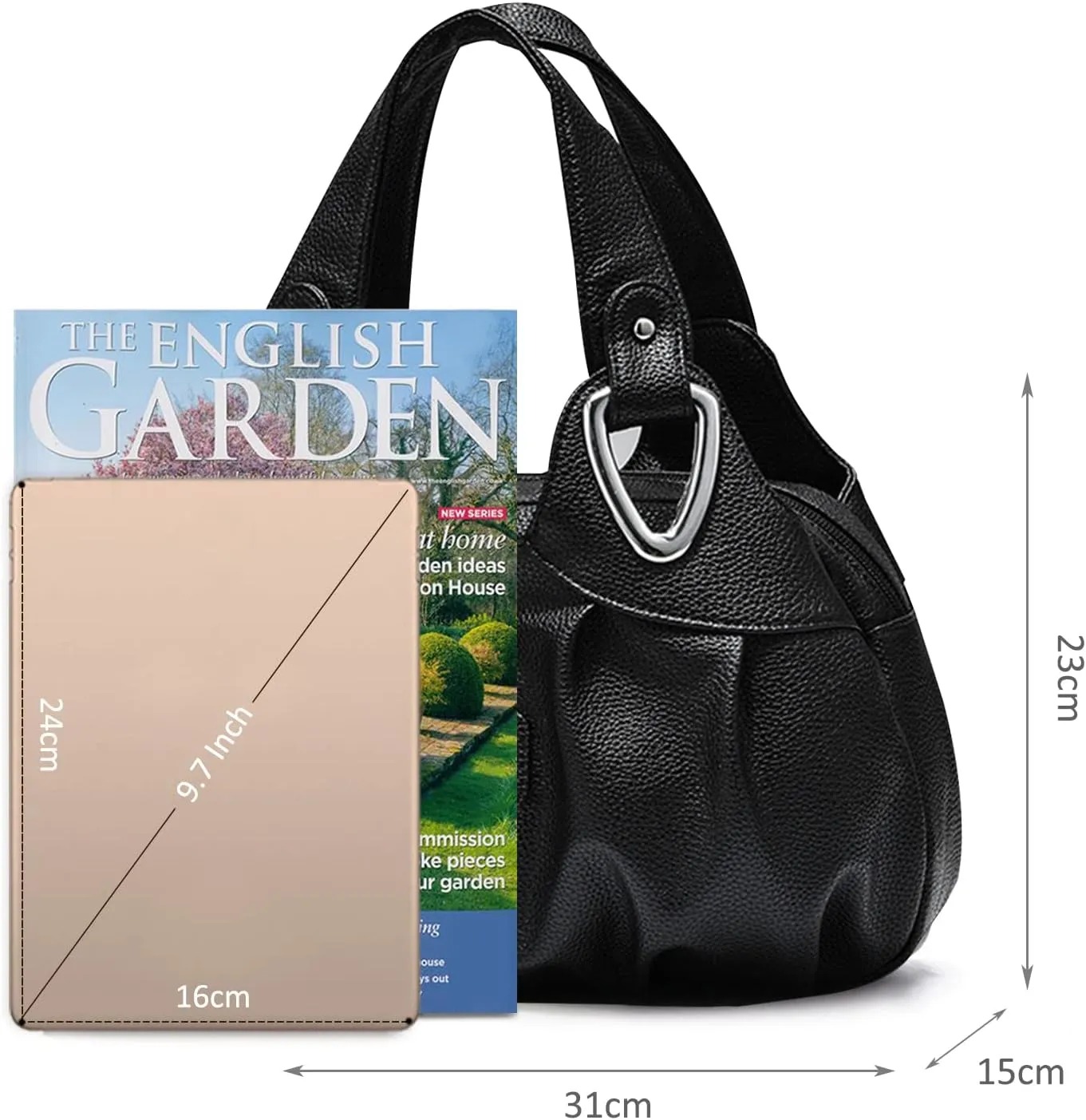 NICOLE & DORIS Ladies Fashion Handbags Elegant Top-handle Bags for Women Floral Shoulder Bags PU Leather