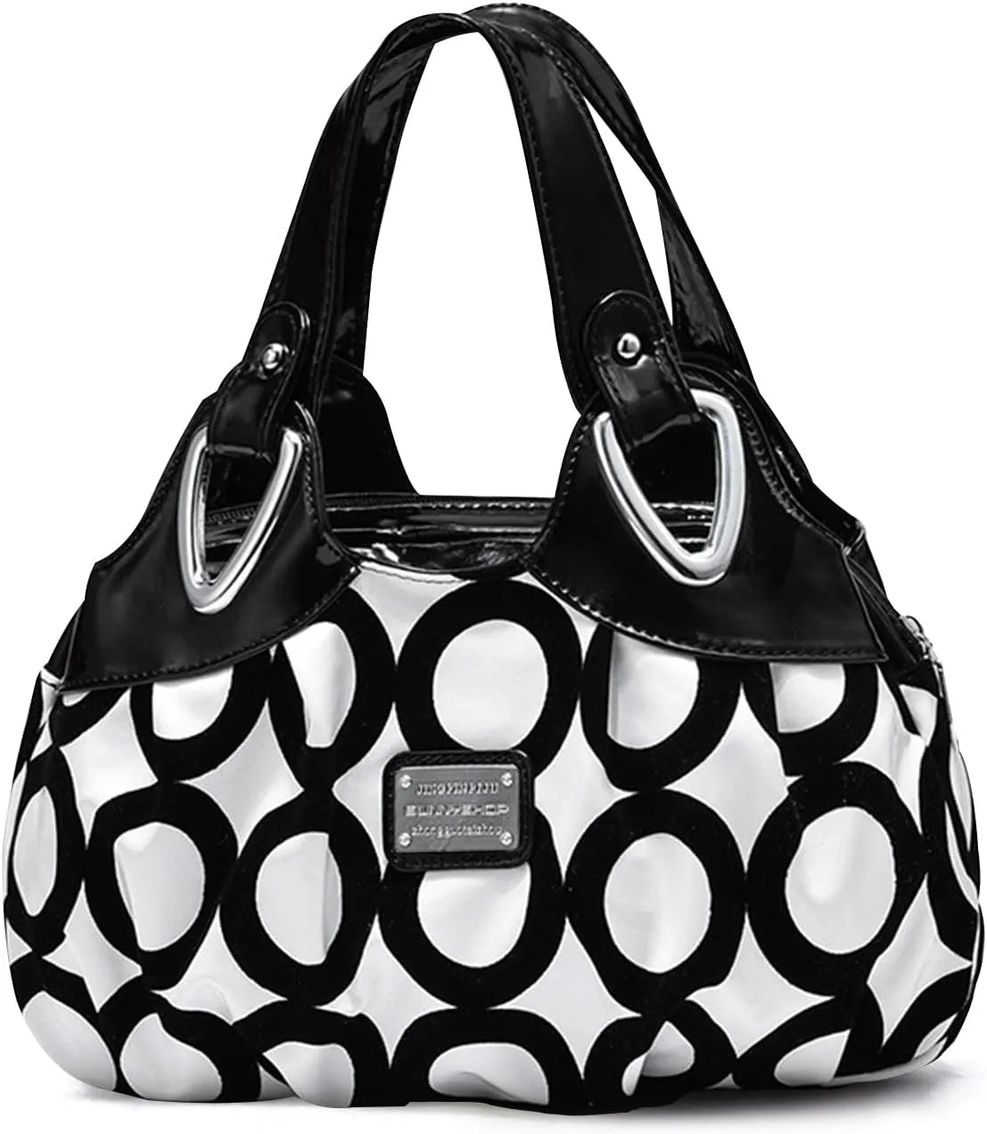 NICOLE & DORIS Ladies Fashion Handbags Elegant Top-handle Bags for Women Floral Shoulder Bags PU Leather