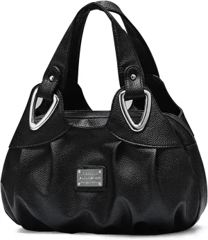 NICOLE & DORIS Ladies Fashion Handbags Elegant Top-handle Bags for Women Floral Shoulder Bags PU Leather