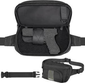 NOOLA Tactical Fanny Pack,Tactical Bag for Men and Women,Large Waist Pack with Quick-Access Pull, Belt Bag for EDC Gear, Hunting, Outdoor, Cycling, Hiking, Black