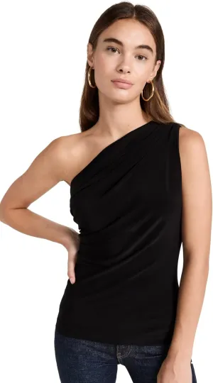 Norma Kamali Women's One Shoulder Peasant Top