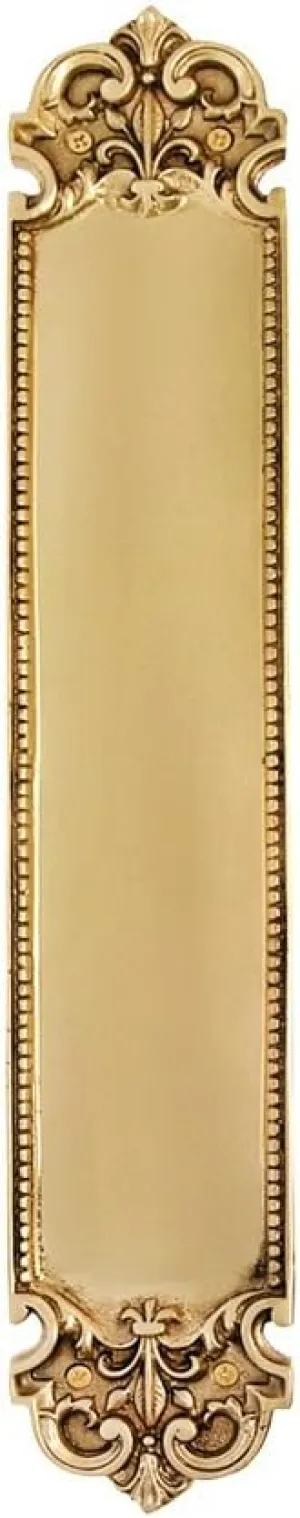 Nostalgic Warehouse San Francisco Push Plate, Polished Brass