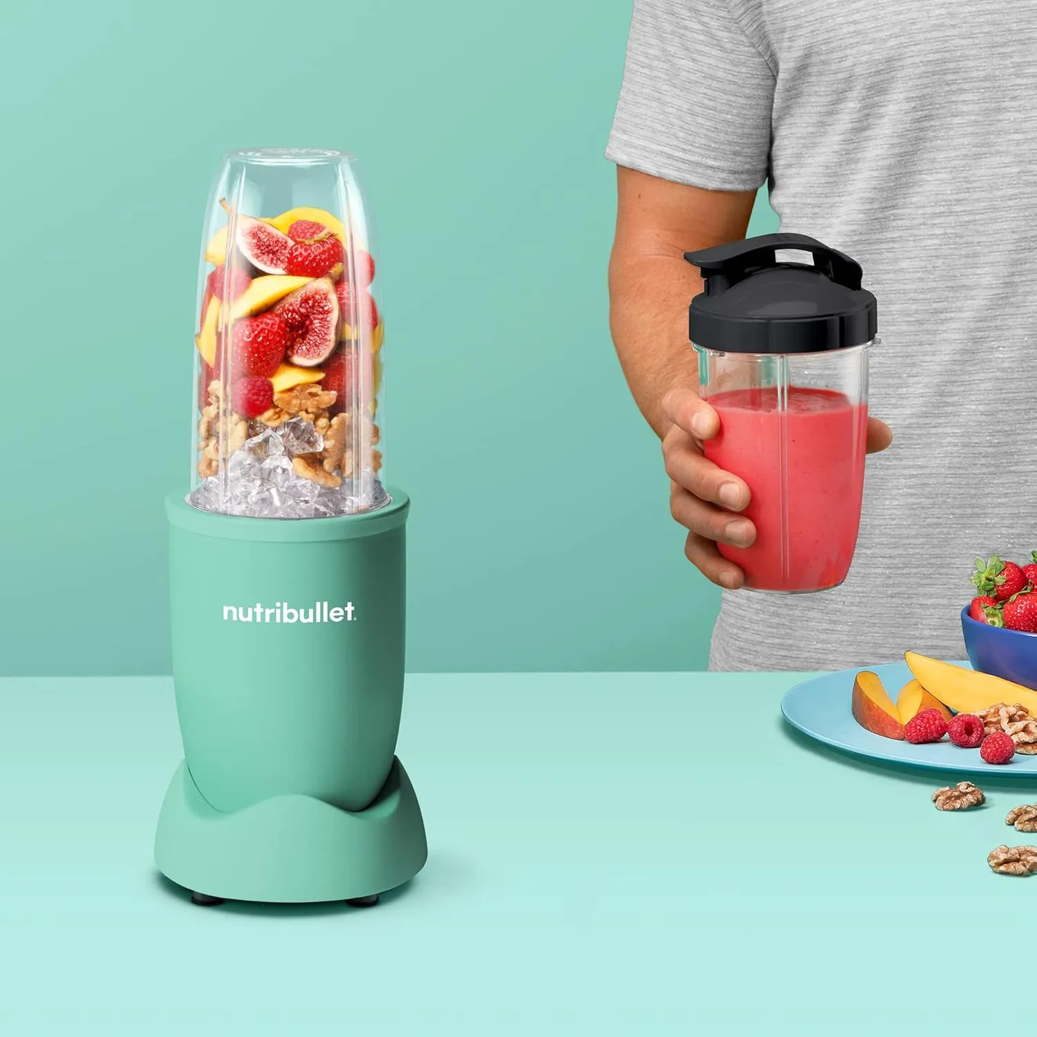 Nutribullet NB9-1301AMG Pro 13 Pcs Matte Mint Green, 900W Food Blender