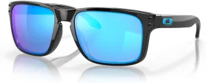 Oakley Holbrook Sunglasses Polished Black with Prizm Sapphire Iridium Lens 57mm