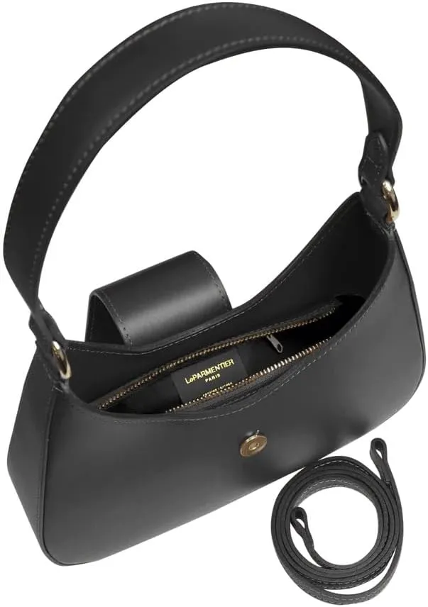 Obolo Shoulder Bag, Genuine Italian Calf Leather, 11 x 9.8 inches