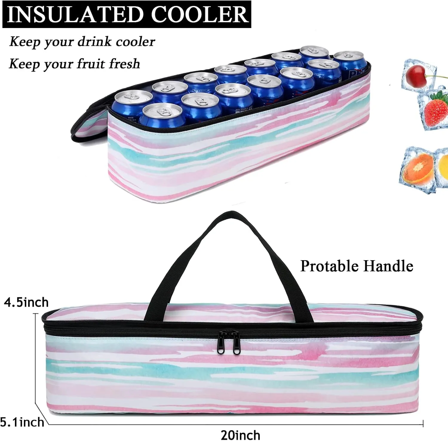 Octsky Beach Bags with Cooler Women Beach Tote Bag Waterproof Sandproof Zipper Large Pool Bag 9 Pockets