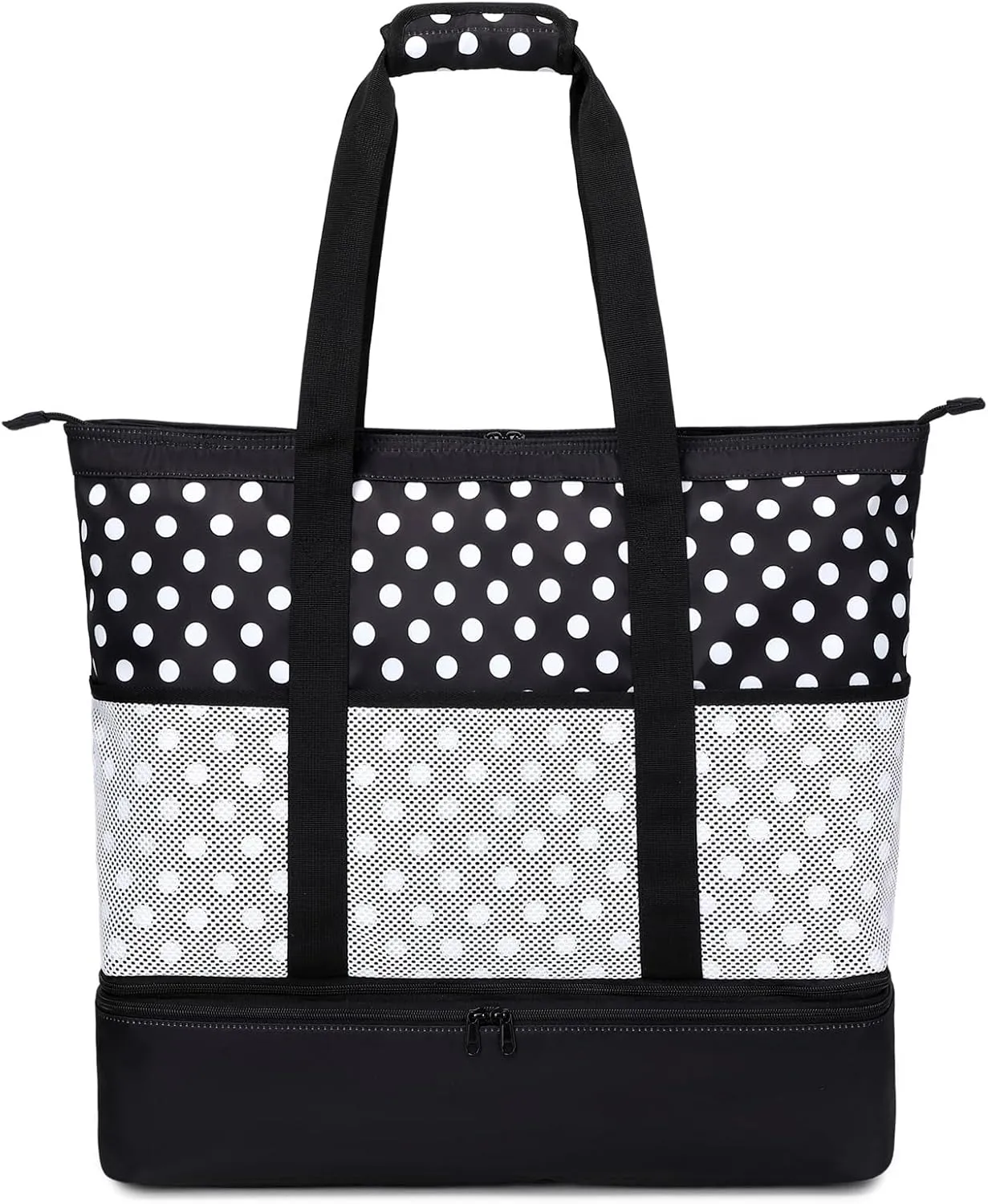 Octsky Beach Bags with Cooler Women Beach Tote Bag Waterproof Sandproof Zipper Large Pool Bag 9 Pockets