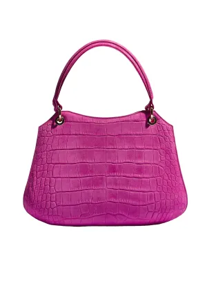 Olympia Top-Handle Suede Bag