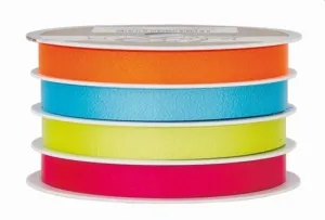 Orange, Turquoise, Lime & Strawberry Four Channel Curling Ribbon