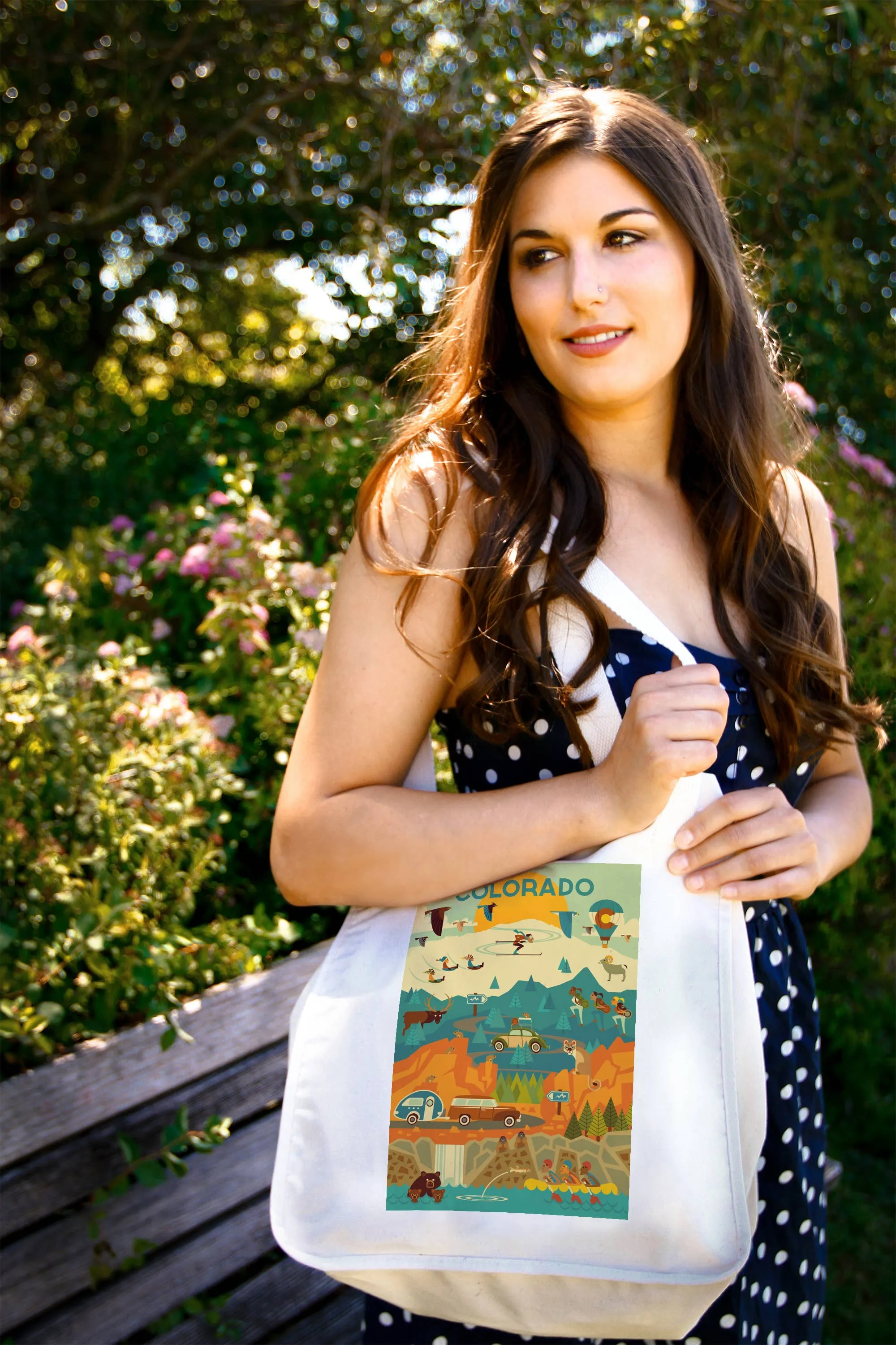 ORGANIC TOTE BAG Colorado State Geometric