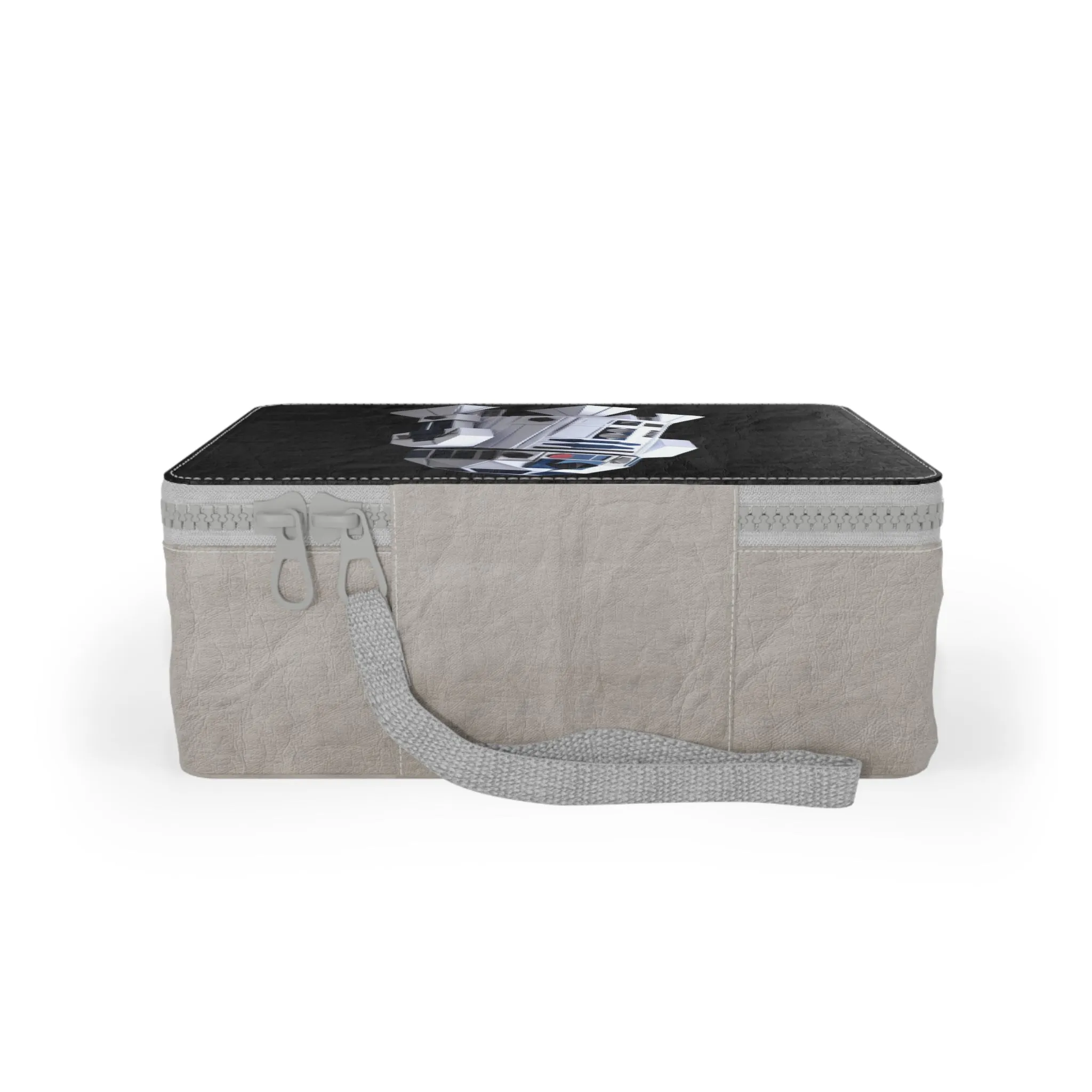 Origami R2D2 Paper Lunch Bag - black