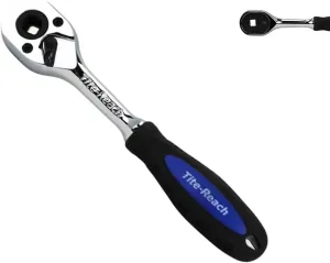 Original TITE-REACH 1/4” Drive Low Profile Ratchet, Designed for Tite-Reach Low-Profile Magnetic Sockets, Made for Tight Spaces (Comfort Grip Handle)