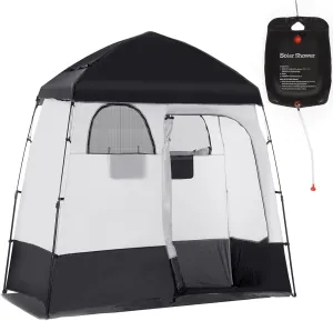 Outdoor Shower Tent Changing Room Privacy Portable Camping Shelters with Floor & Shower Bag for Camping Hiking Beach