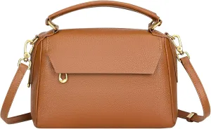 Over Earth Genuine Leather Crossbody Bags for Women Trendy Cross Body Purses Small Top Handle Handbag