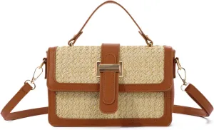 Oweisong Summer Purse for Women 2025 Woven Vacation Handbags Straw Crossbody Bag for Spring Beach