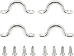 Pad Eye Straps,316 Stainless Steel Deck Loops for Boat,Kayak, Bimini Top, Tie Down Anchors Point for Marine, Canoe Rigging -M5 M6 M8 M10