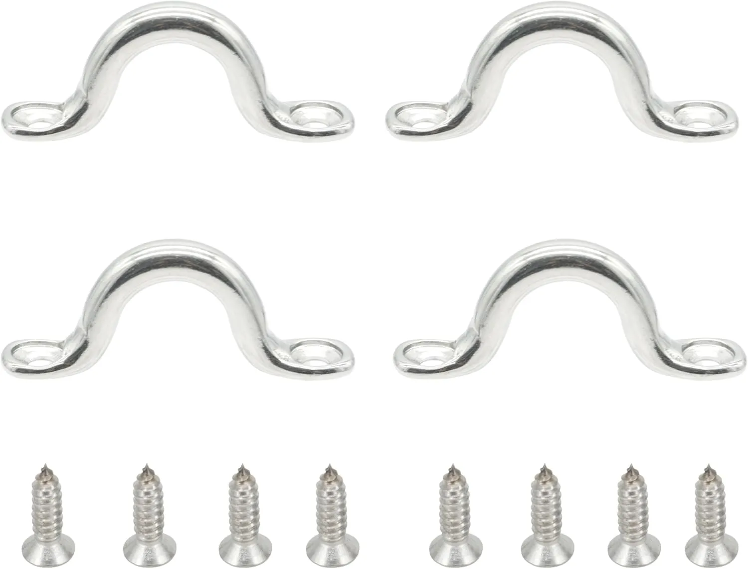 Pad Eye Straps,316 Stainless Steel Deck Loops for Boat,Kayak, Bimini Top, Tie Down Anchors Point for Marine, Canoe Rigging -M5 M6 M8 M10