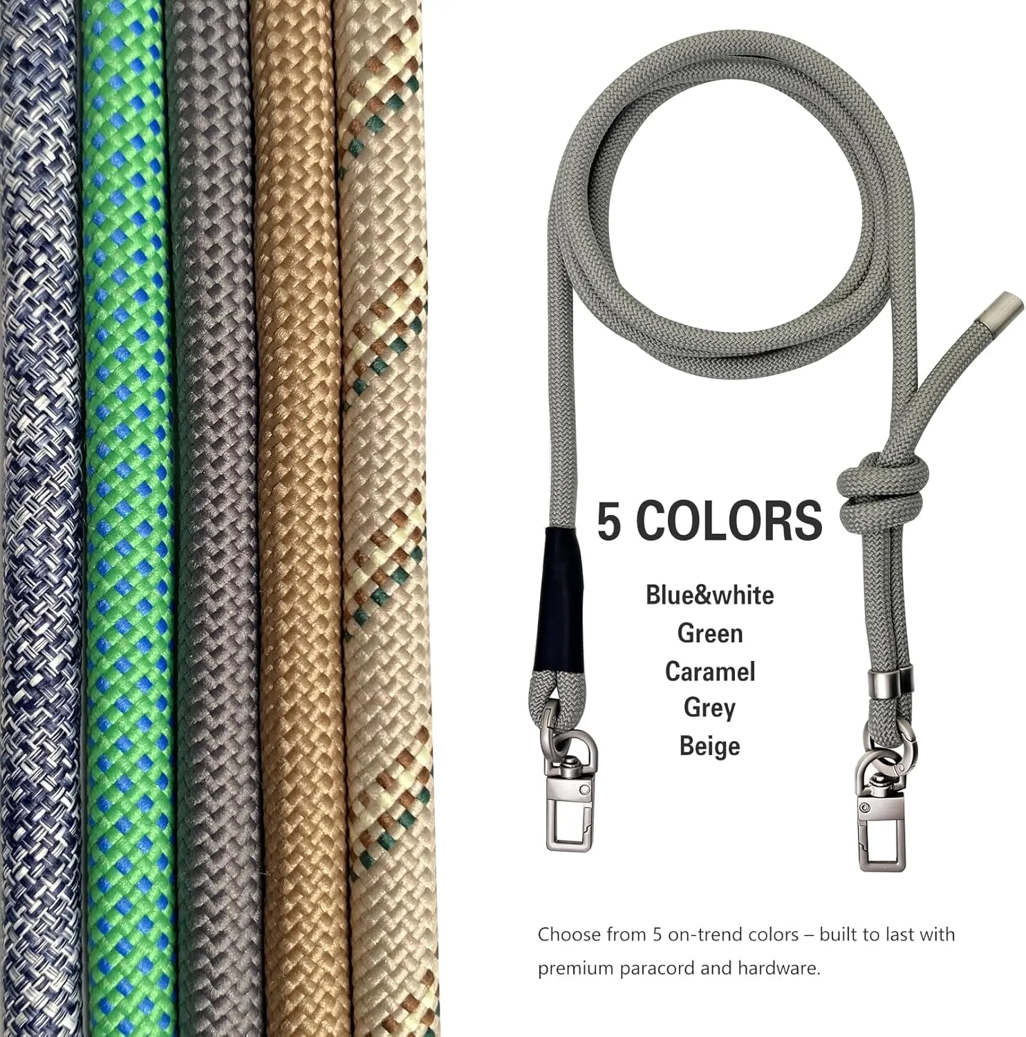 Paracord Bag Strap Crossbody Replacement Handmade Adjustable Shoulder Bag Strap for Street Style Bag Canvas Bag