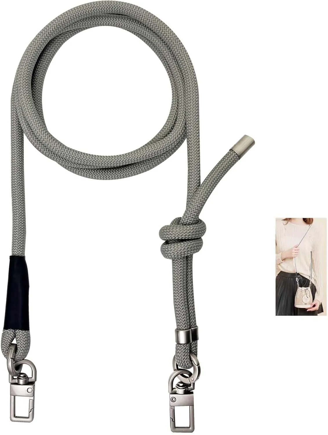 Paracord Bag Strap Crossbody Replacement Handmade Adjustable Shoulder Bag Strap for Street Style Bag Canvas Bag
