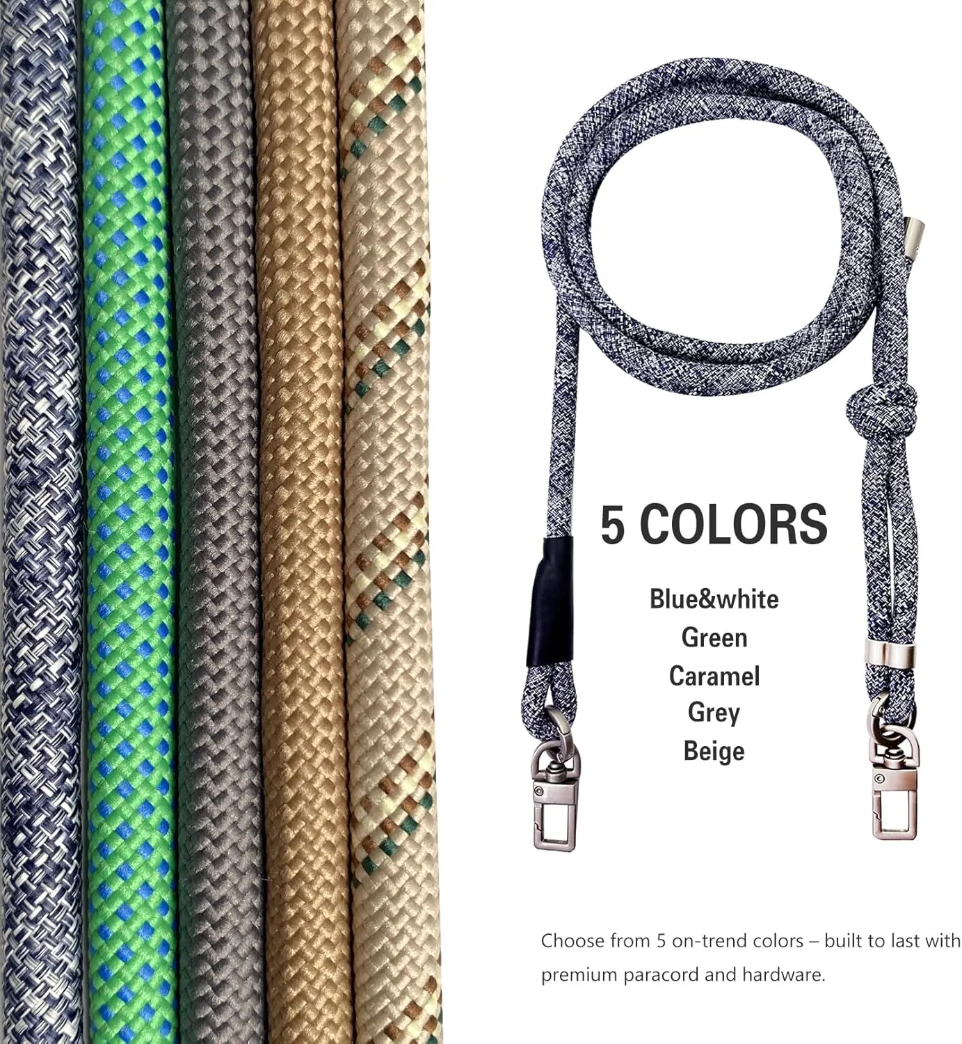 Paracord Bag Strap Crossbody Replacement Handmade Adjustable Shoulder Bag Strap for Street Style Bag Canvas Bag