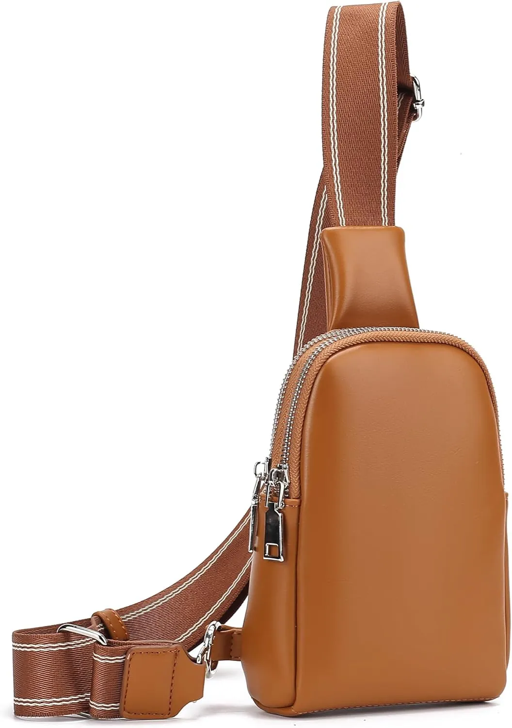 Peicees Mini Leather Crossbody Bags for Women Fanny Packs Travel Sling Bag Cross Body Bag Womens Shoulder Phone Purse