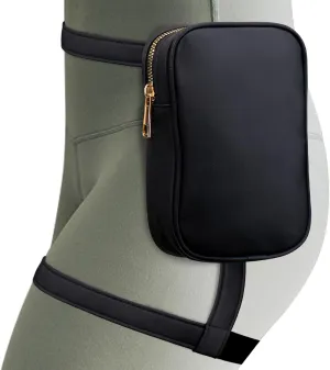Peicees Womens Drop Leg Bag with Leg Strap Leather Thigh Bag for Motorcycle Costume Accessories Fashion Fanny Bag Belt Pouch