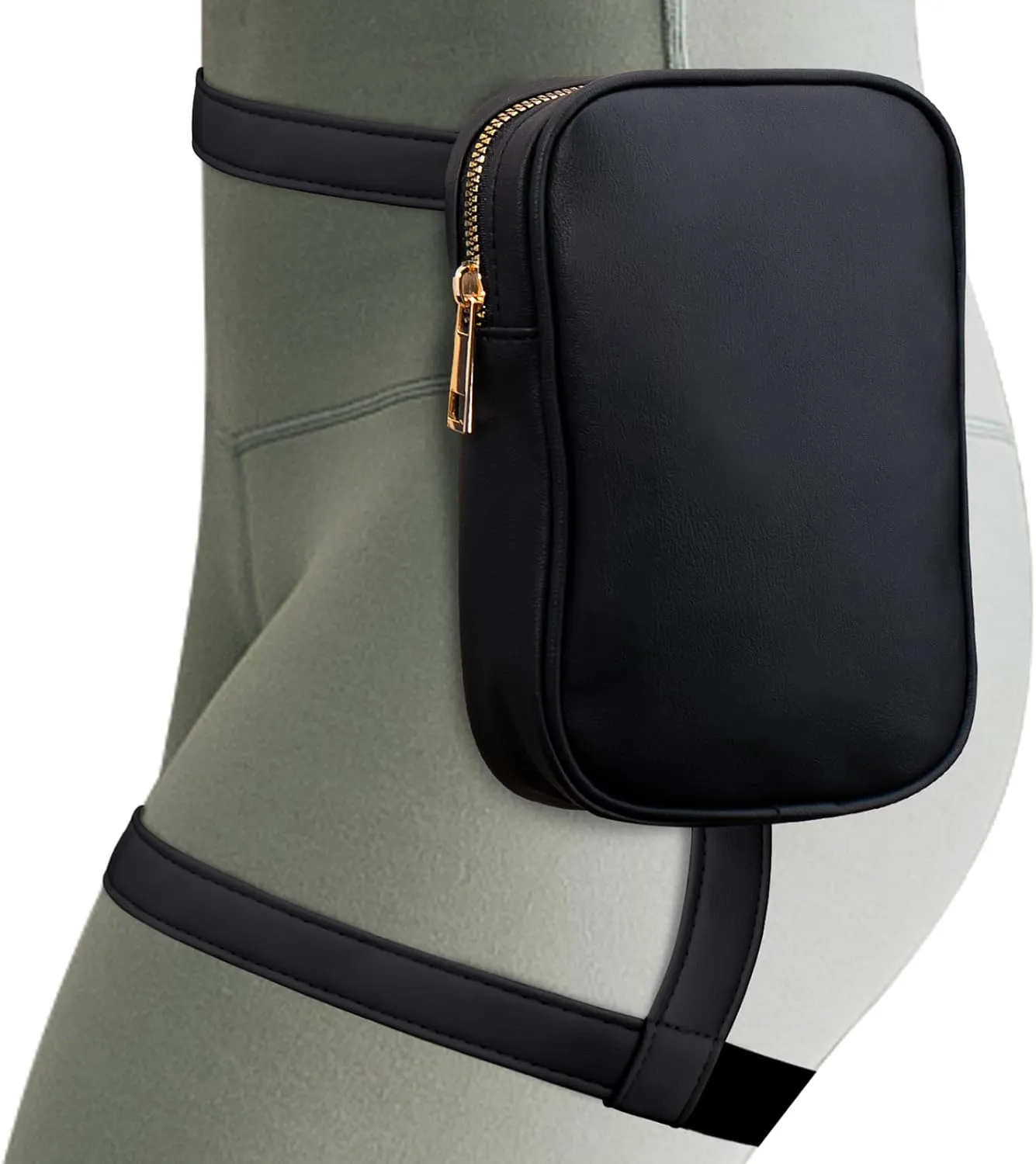Peicees Womens Drop Leg Bag with Leg Strap Leather Thigh Bag for Motorcycle Costume Accessories Fashion Fanny Bag Belt Pouch