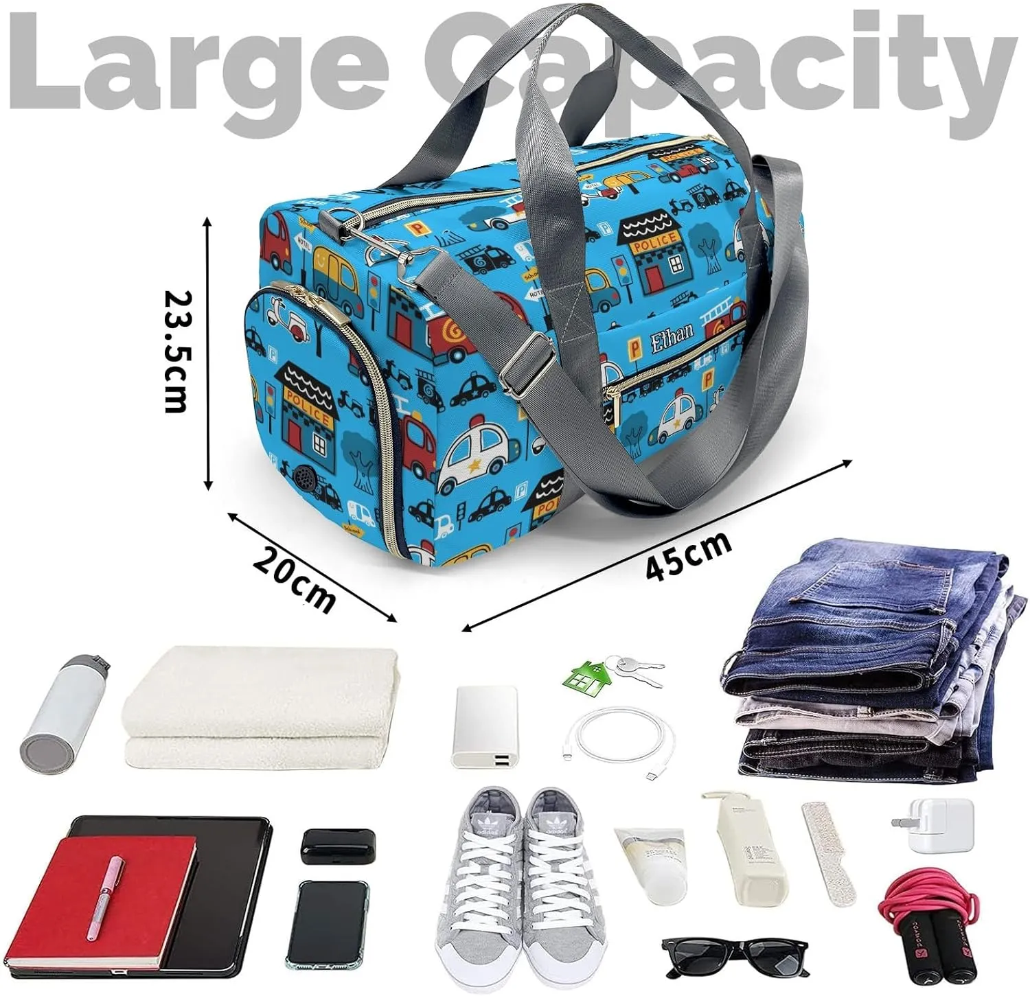 Personalized Gift Duffel Bag City House Car Street Lamp Fitness Travel Gear: Top Bags for Your Gym Essentials