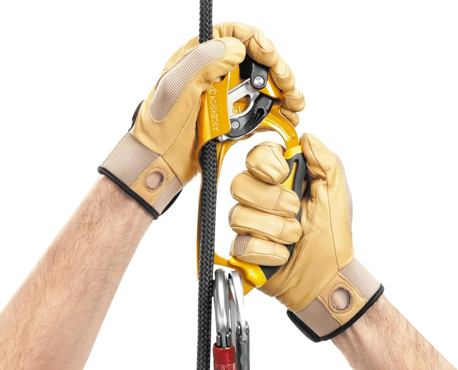 PETZL Ascension Ascender - Ergonomic Handled Rope Ascender for Climbing and Rigging