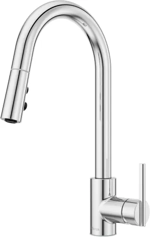 Pfister GT529-BI Brislin 1.8 GPM Single Hole Pull Down Kitchen Faucet with AutoDock Sprayhead, Pfast Connect, and Pforever Seal Valves - Polished Chrome
