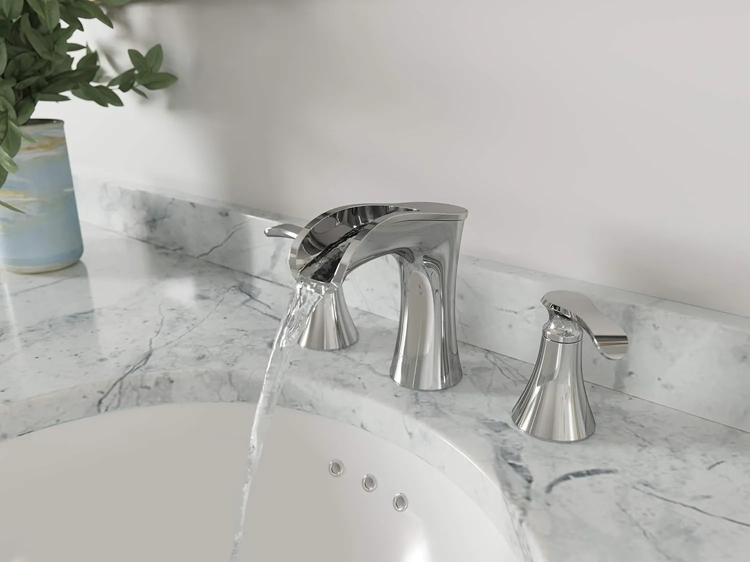 Pfister Jaida Bathroom Sink Faucet, 8-Inch Widespread, 2-Handle, 3-Hole, Polished Chrome Finish, LF049JDCC