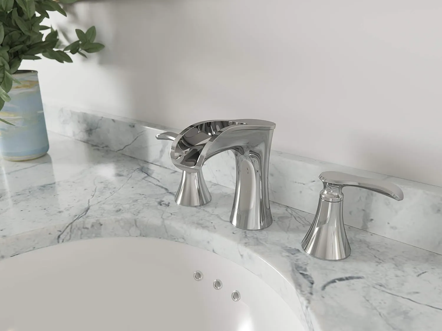 Pfister Jaida Bathroom Sink Faucet, 8-Inch Widespread, 2-Handle, 3-Hole, Polished Chrome Finish, LF049JDCC