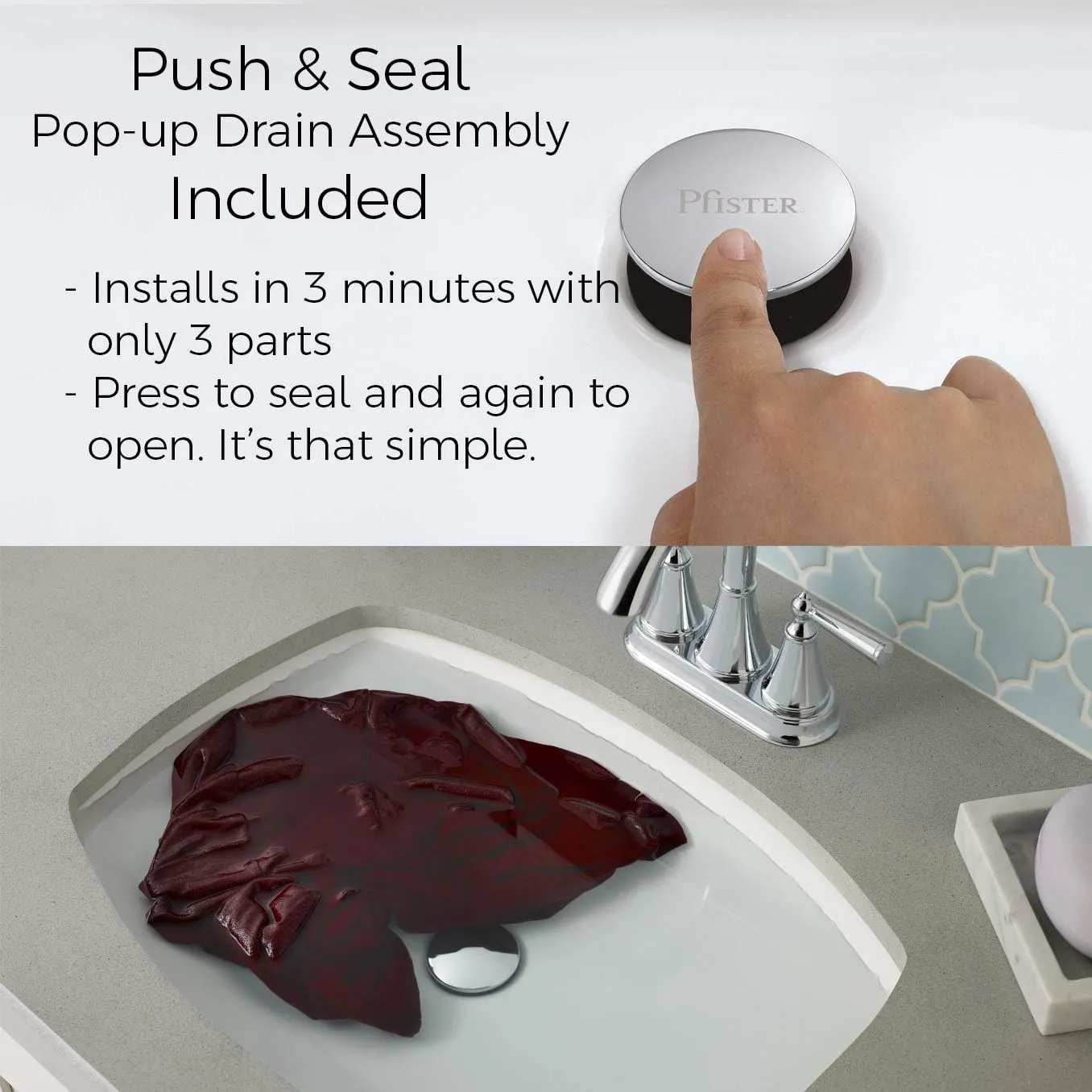 Pfister Jaida Bathroom Sink Faucet, 8-Inch Widespread, 2-Handle, 3-Hole, Polished Chrome Finish, LF049JDCC