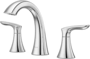 Pfister Weller Bathroom Sink Faucet, 8-Inch Widespread, 2-Handle, 3-Hole, Polished Chrome Finish, LG49WR0C