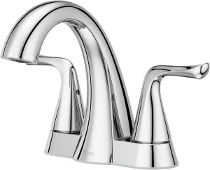 Pfister Willa Bathroom Sink Faucet, 4-Inch Centerset, 2-Handle, 3-Hole, Polished Chrome Finish, LF048MALCC