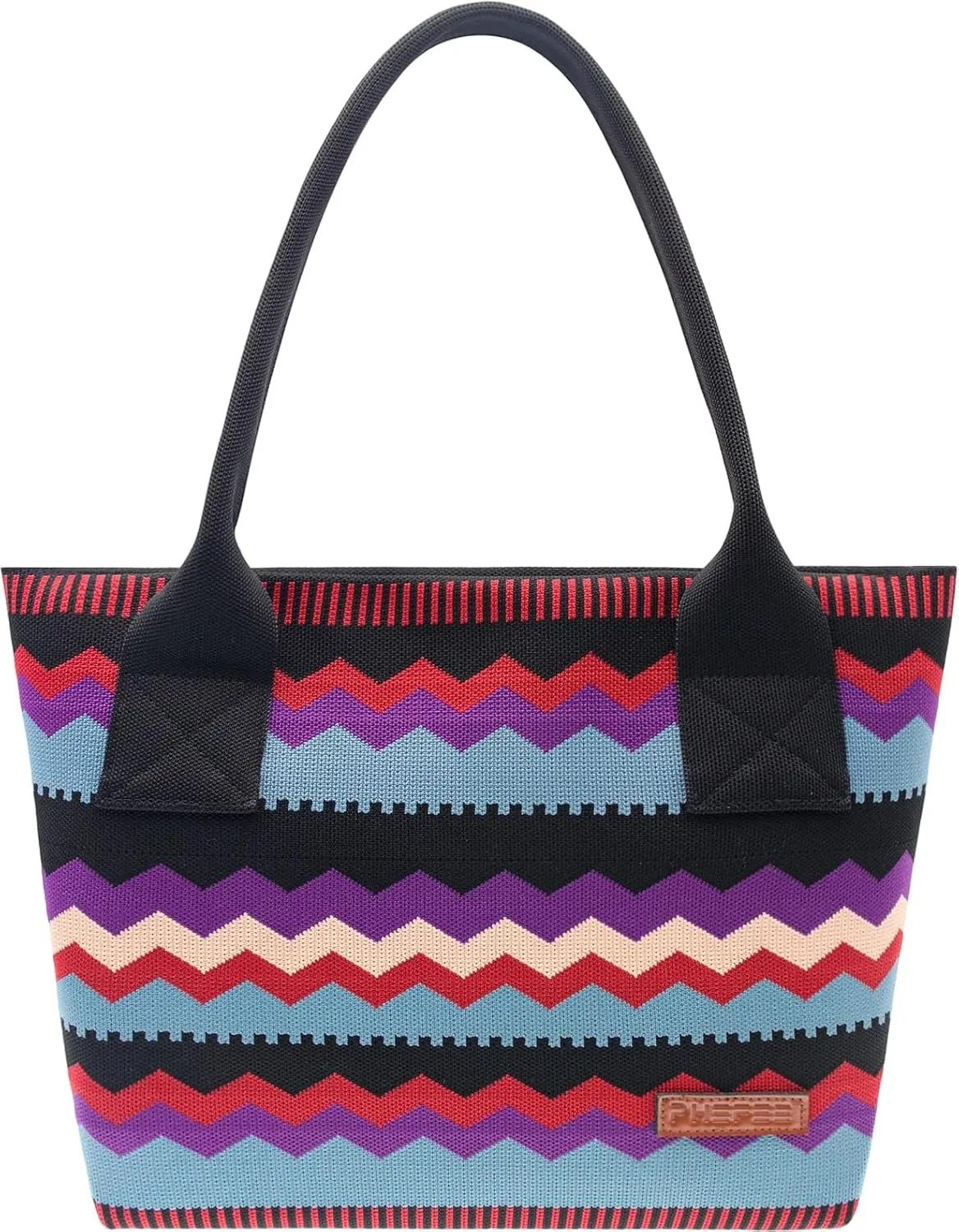 Phefee Women's Boho Aztec Knitted Tote Bag Large Capacity Hobo Handbag Shoulder Shopper with Magnetic Closure for Work Travel