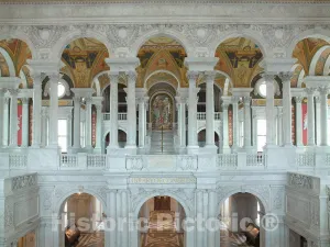 Photo - Great Hall, View of Second Floor with Minerva in Distance. - Fine Art Photo Reporduction 14in x 11in