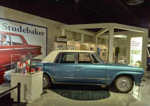 Photo : The 1966 Studebaker Cruiser, the last Studebaker automobile to roll off the assembly line, is displayed at the Studebaker Museum in South Bend, Indiana, that presents a variety of 24in x 16in